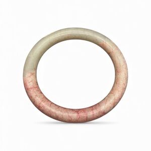 Elegant Red and Cream Bangle Vintage 80s